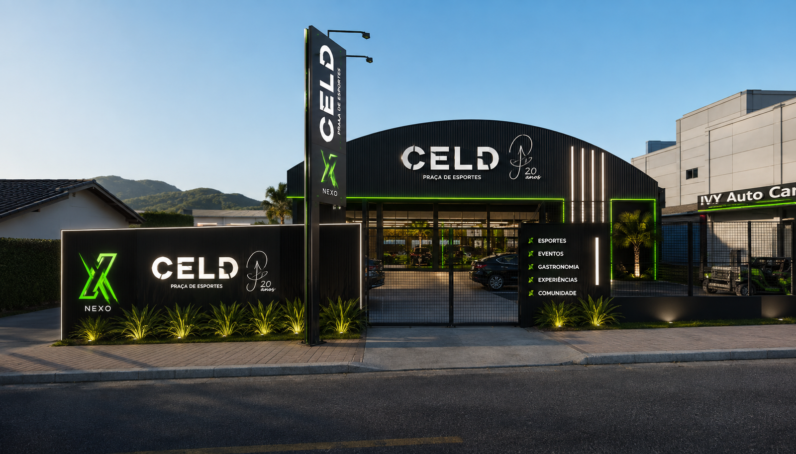 Nova fachada e entrada principal da CELD